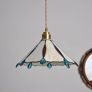 Tiffany Vintage Suspension Métal/Verre Chambre/Salon/Entrée