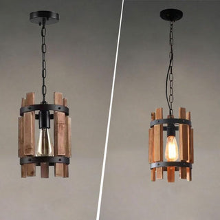 Epoch Rétro LED Suspension Métal/Bois Salon/Chambre À Coucher