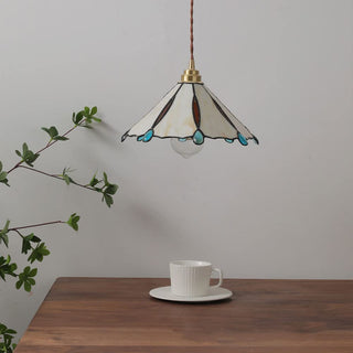 Tiffany Vintage Suspension Métal/Verre Chambre/Salon/Entrée
