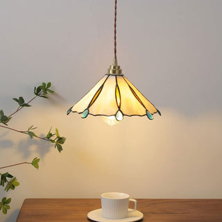 Tiffany Vintage Suspension Métal/Verre Chambre/Salon/Entrée