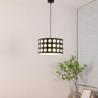 Valentina Rétro Ronde LED Suspension Métal/Tissu Salon