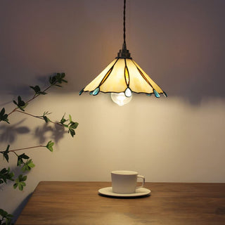 Tiffany Vintage Suspension Métal/Verre Chambre/Salon/Entrée
