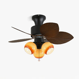 Plafonnier Ventilateur Liora Tropical en Verre
