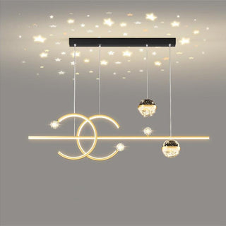 Arisha Luminaires Suspension d'Étoile LED Élegante Métal/Cristal Salon