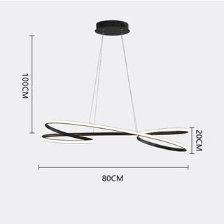 Arisha Luminaires Suspension Papillon LED Moderne Métal Salle à manger