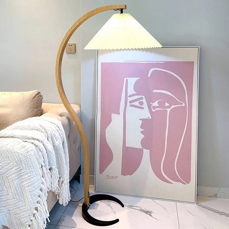 Muto Design LED Lampadaire Métal/Bois Chambre/Salon Intérieur