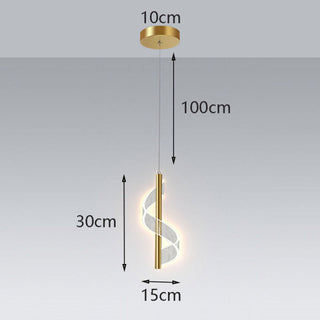 Arisha Luminaires Suspension Chevet LED Nordique Métal Salle à manger