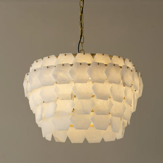Evenaris Lustre en Albâtre en Forme de Nid d'Abeille