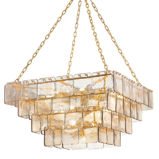 Aurora Lustre en verre luxueux à étages