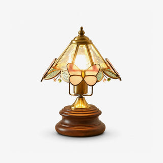 Butterfly Glow Tiffany Table Lamp-Neutral Decor