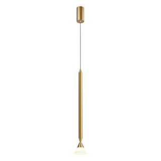 Diroven Suspension Cylindre Simple. Métal/Verre. Noir/Doré. Salon-Luire