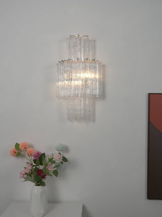 Glacier Tier Glass Wall Light-Neutral Decor