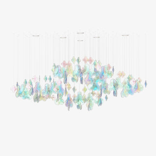 Iris Iridescent Blossom Chandelier-Neutral Decor