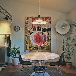 Arisha Suspension LED Moderne Métal/Acrylique Chromé/Noir