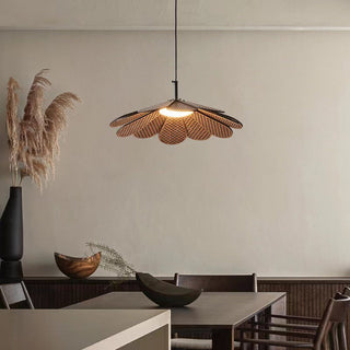Ritta Vintage LED Suspension Noyer Bois Chambre À Coucher/Bar