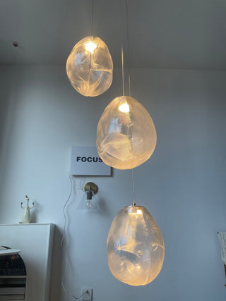 Liquid Glass Stone Pendant Light-Neutral Decor