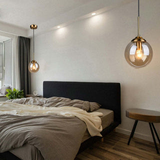 Mavar Luminaires Suspension Verre Transparent Ambre-Luire