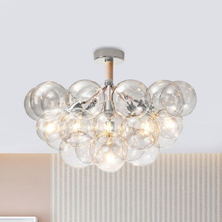 Valentina Moderne LED Plafonnier Doré/Chromé Verre Salle à manger