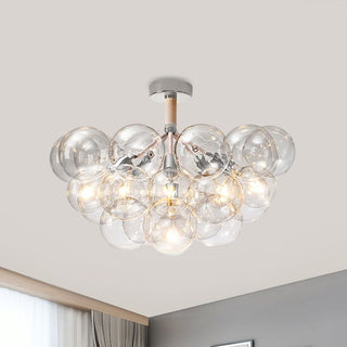 Valentina Moderne LED Plafonnier Doré/Chromé Verre Salle à manger