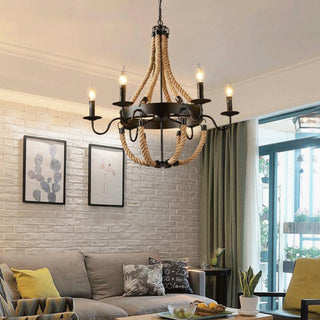 Epoch Suspension LED Industrielle Métal/Corde Noir Salon/Bar