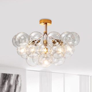 Valentina Moderne LED Plafonnier Doré/Chromé Verre Salle à manger