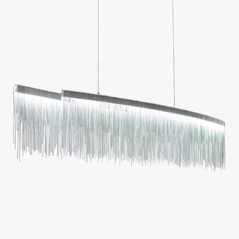 Arisha Suspension Linéaire Luxueux, Acrylique/Metal, Doré/Chrome, Chambre