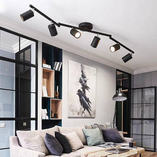 Aim Moderne LED Plafonnier  Noir/Blanc/Or Métal Chambre à coucher