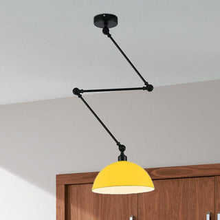 Aria Dôme Moderne LED Suspension Noir/Vert Métal Chambre à coucher
