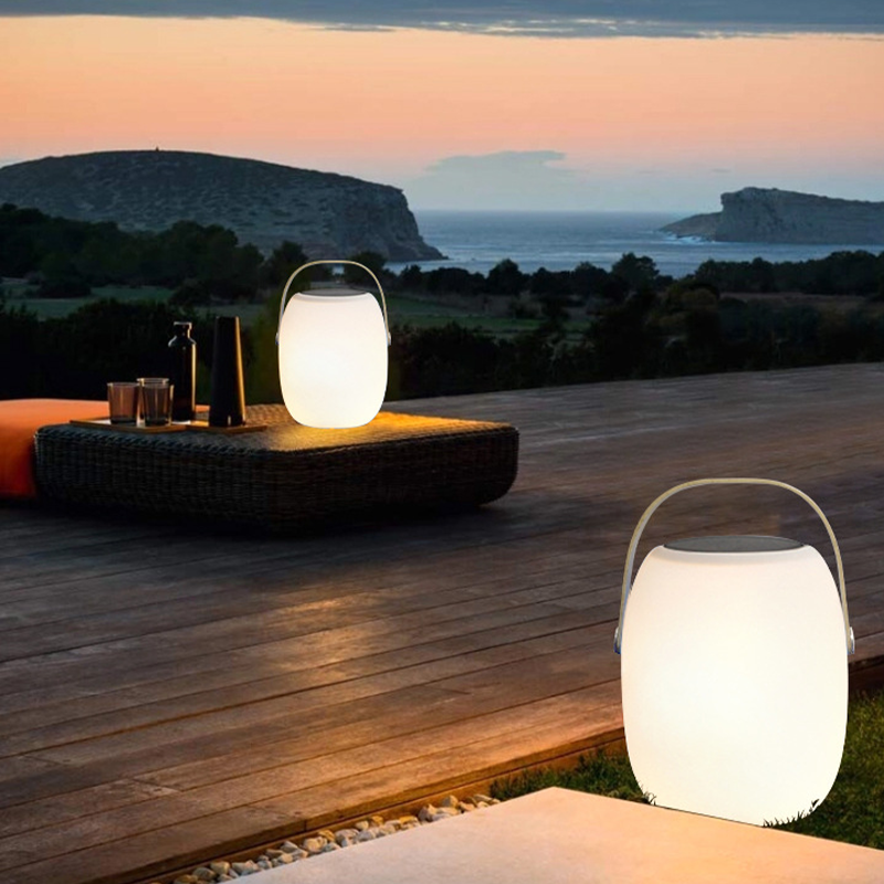 Ray Moderne LED Lampe Extérieure au Sol Acrylique Camping/Patio/Balcon
