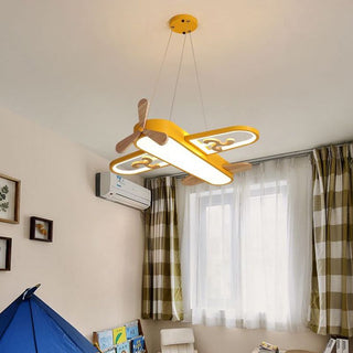 Aria Moderne LED Suspension Jaune/Bleu Métal/Acrylique Salon