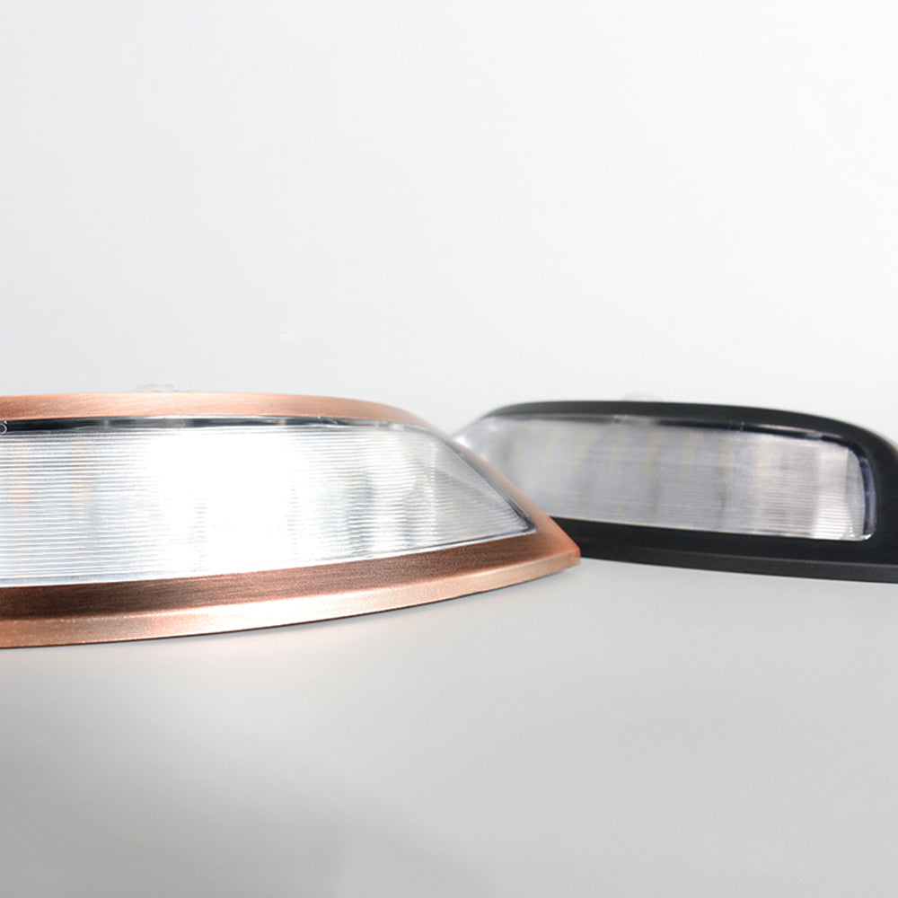 Ray Éclairage Escalier Extérieur Trapézoïdale Simple, Métal/Acrylique, Noir/Copper, Cour