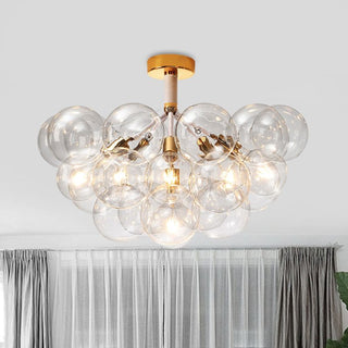 Valentina Moderne LED Plafonnier Doré/Chromé Verre Salle à manger