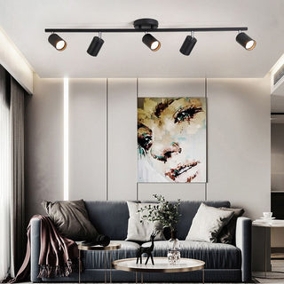 Arisha Moderne LED Plafonnier Blanc Noir Métal Salon Chambre à coucher