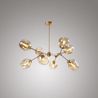 Valentina Suspension Multi Retro, Metal/Verre, Noir/Or, Chambre