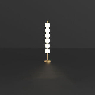 Valentina Design Lampadaire Globe Moderne Métal Laiton/Blanc Salon