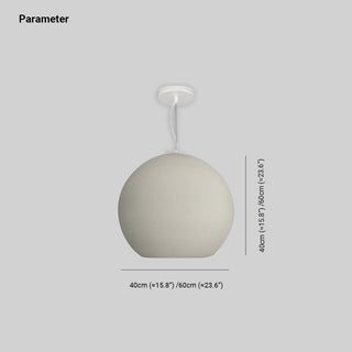 Avi Suspension Boule Minimaliste, Metal/Polystyrène, Blanc/Gris, Salon