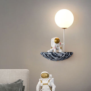 Aria Applique Murale Sphérique Astronaute Design LED Moderne Métal/Verre/Acrylique Blanc Salon