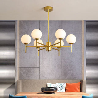 Valentina Bulle Moderne LED Lustre Noir/Doré Métal/Verre  Chambre à Coucher