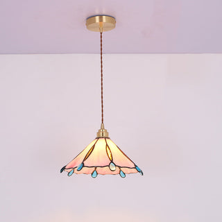 Tiffany Vintage Suspension Métal/Verre Chambre/Salon/Entrée