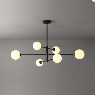 Teoxa Lustre Bulle Moderne. Cuivre/Verre. Noir/Cuivre. Salon-Luire