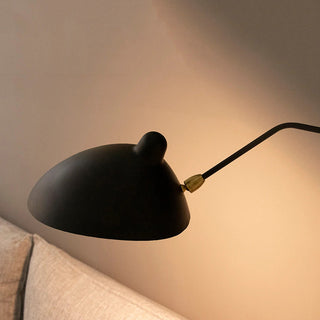 Arisha Simple LED Applique Murale Linéaire Industrielle 1/2 Lumières Métal Noir Salon/Chambre à Coucher