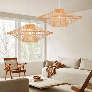 Ritta Suspension Créative Fait à la Main Bambou Salon