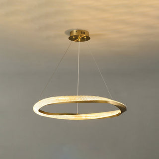 Arisha Suspension Anneau Moderne, Métal/Acrylique, Or/Argent, Salon/Chambre à Coucher