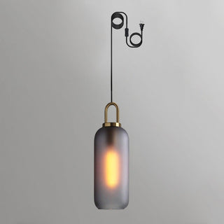 Solara Suspension en Verre Givré Swag Réglable