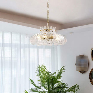 Arisha Moderne Forme Poire Lustre Glace Fusion Verre Chambre À Coucher