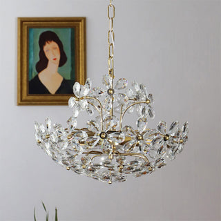 Ray Rétro Vintage Or Fleur Cristal Suspension Chambre À Coucher
