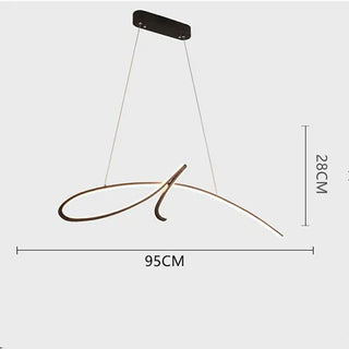 Arisha Suspension Linéaire Simple, Métal, Noir/Or, Salon