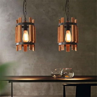 Epoch Rétro LED Suspension Métal/Bois Salon/Chambre À Coucher