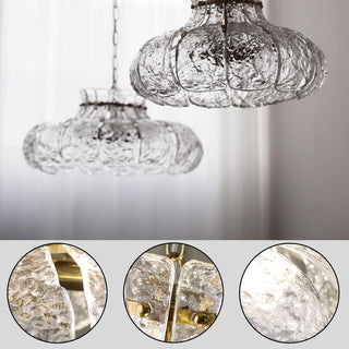 Arisha Moderne Forme Poire Lustre Glace Fusion Verre Chambre À Coucher