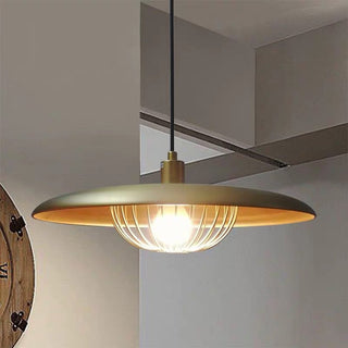 Arisha Suspension Ronde Moderne LED Luxe Métal, Or/Gris/Noir/Marron/Bois, Salon